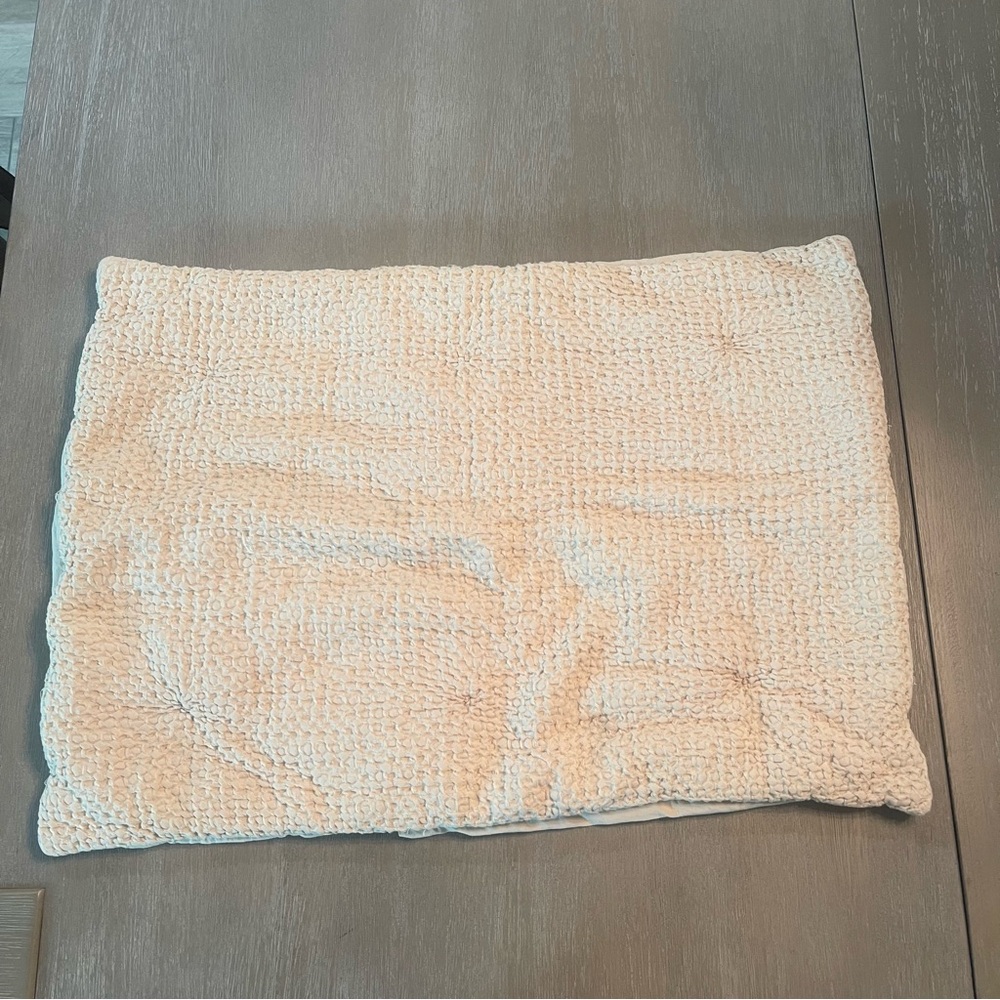 Pottery Barn Cotton & Linen Textured 26x20 Neutral Thick Pillow Cover Home Decor